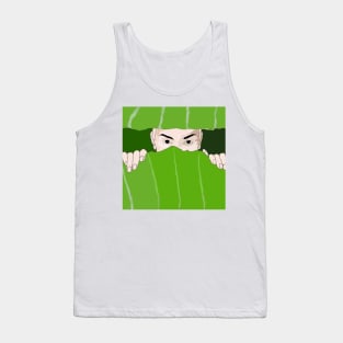 Man hiding behind the leaf Tank Top